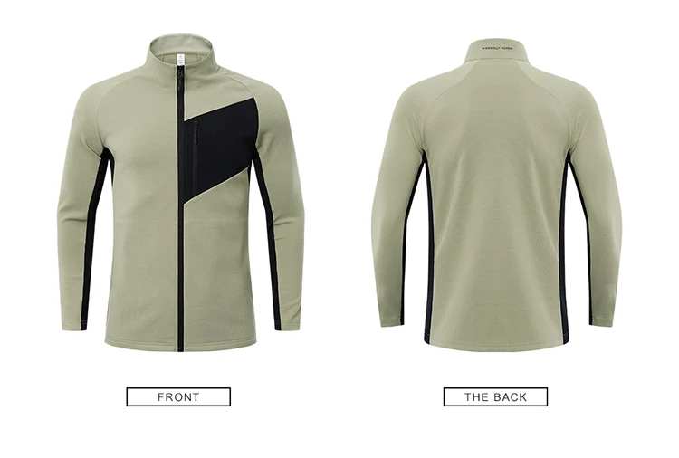 Gym Jacket for Men and Women Outdoor Golf Jacket Windproof with Full Zipper Running and Jogging Casual Sports Set JK9857