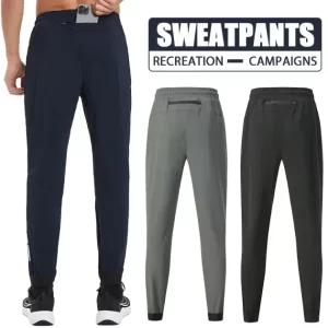 Jogger Pants Cuffed Pants Training Leggings with Reflective Strips High Elasticity Skinny Style Pants 3