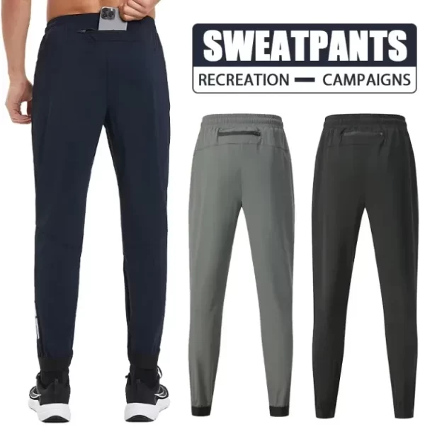 Jogger Pants Cuffed Pants Training Leggings with Reflective Strips High Elasticity Skinny Style Pants 3