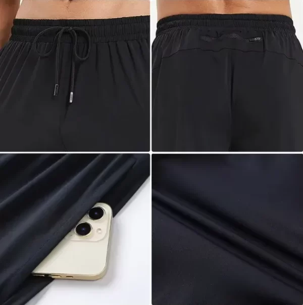 Jogger Pants Cuffed Pants Training Leggings with Reflective Strips High Elasticity Skinny Style Pants 4