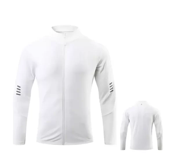 Jogging sweatshirt cycling jacket reflective running shirts casual exercise clothing for gym with elasticity JK9873