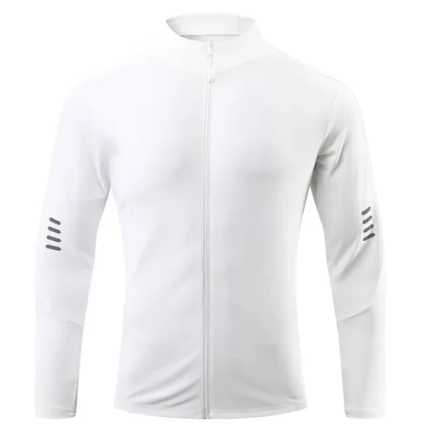 Jogging sweatshirt cycling jacket reflective running shirts casual exercise clothing for gym with elasticity JK9873 7