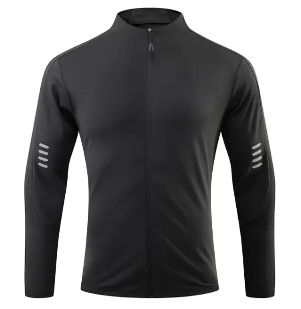 Jogging sweatshirt cycling jacket reflective running shirts casual exercise clothing for gym with elasticity JK9873 8