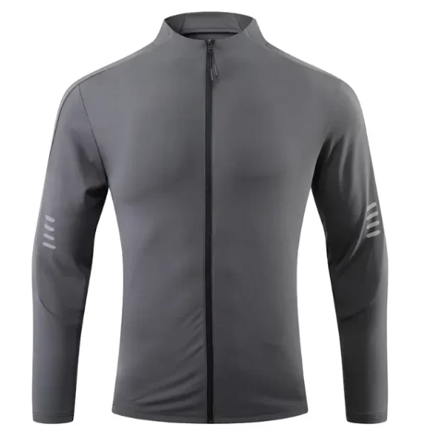 Jogging sweatshirt cycling jacket reflective running shirts casual exercise clothing for gym with elasticity JK9873 9