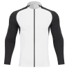 Long sleeve running jacket with high neck mock turtleneck style with zipper lightweight training tracksuit shirt for gym JK9881 10