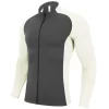 Long sleeve running jacket with high neck mock turtleneck style with zipper lightweight training tracksuit shirt for gym JK9881 5