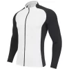 Long sleeve running jacket with high neck mock turtleneck style with zipper lightweight training tracksuit shirt for gym JK9881 7