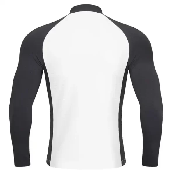 Long sleeve running jacket with high neck mock turtleneck style with zipper lightweight training tracksuit shirt for gym JK9881 8