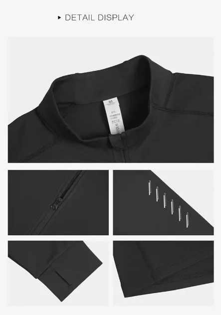 Long sleeve tracksuit compression shirt for gym lightweight training wear slim fit soft tshirts JK9877 3