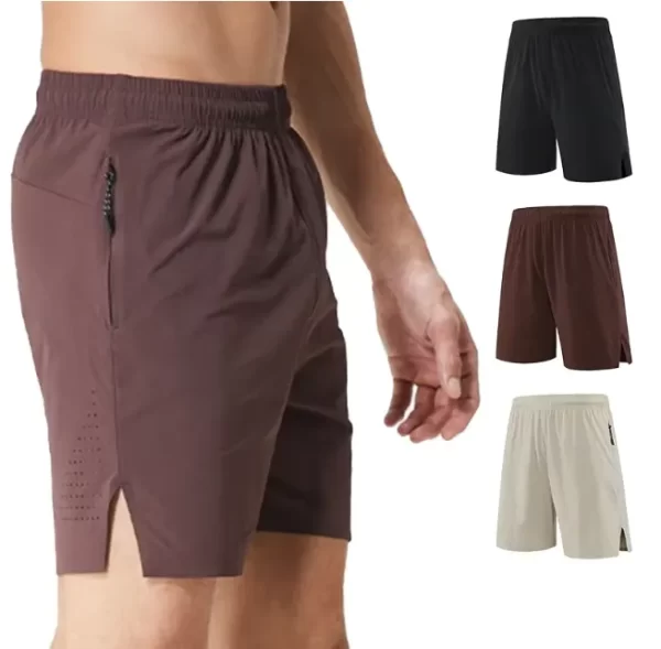 Marathon and Training Shorts Running and Gym Wear for Men CrossFit Black Brown Beige Colors 15