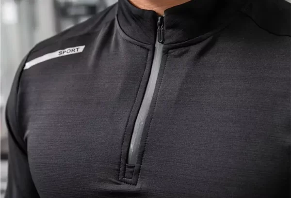 Rashguard Compression Shirt Long Sleeve for Surfing and Gym Wear in Black Color 2