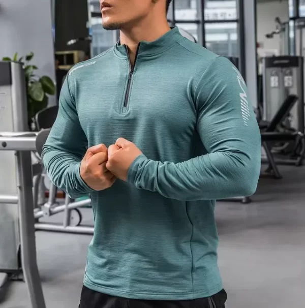 Rashguard Compression Shirt Long Sleeve for Surfing and Gym Wear in Black Color 8
