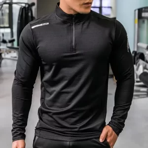 Rashguard Compression Shirt Long Sleeve for Surfing and Gym Wear in Black Color 9