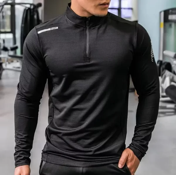 Rashguard Compression Shirt Long Sleeve for Surfing and Gym Wear in Black Color 9