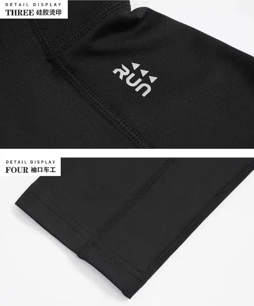 Running sweatshirt for autumn and winter long sleeve cycling shirt casual training wear half zip S9863 2