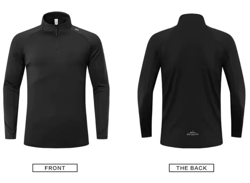 Running sweatshirt for autumn and winter long sleeve cycling shirt casual training wear half zip S9863 6