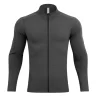 Running sweatshirts quick dry sports Tshirts windbreaker training wear with zipper in white and black JK9883 10