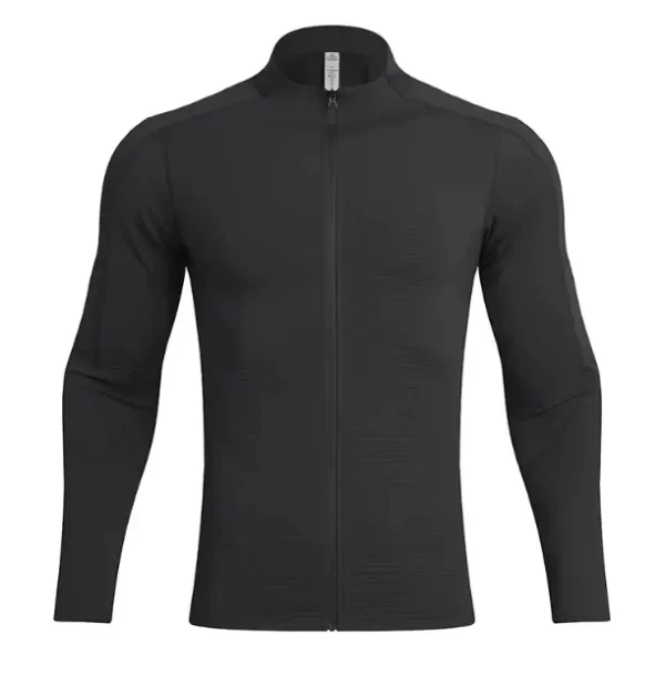 Running sweatshirts quick dry sports Tshirts windbreaker training wear with zipper in white and black JK9883 9
