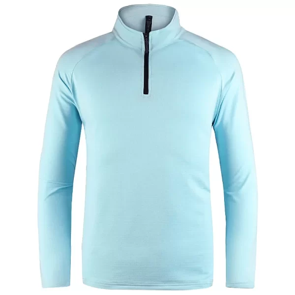 Training shirts for marathon and running men and women Gym clothing long sleeve with half zipper P62 3