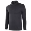 Training shirts for marathon and running men and women Gym clothing long sleeve with half zipper P62 4