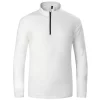 Training shirts for marathon and running men and women Gym clothing long sleeve with half zipper P62 5