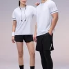 Dri fit tshirt short sleeve round neck 100% polyester solid gray color R387-1