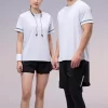Dri fit tshirt short sleeve round neck 100% polyester solid gray color R387
