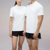 Half Zip Dri Fit Sports Tee Slim Fit Cooling Tshirt Basic Solid Color Polyester Spandex Blended R405 14