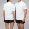 Half Zip Dri Fit Sports Tee Slim Fit Cooling Tshirt Basic Solid Color Polyester Spandex Blended R405 16