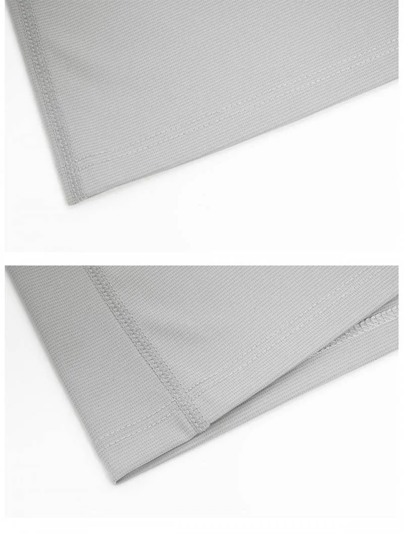 Half Zip Dri Fit Sports Tee Slim Fit Cooling Tshirt Basic Solid Color Polyester Spandex Blended R405 19