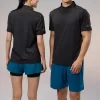 Half Zip Dri Fit Sports Tee Slim Fit Cooling Tshirt Basic Solid Color Polyester Spandex Blended R405 6
