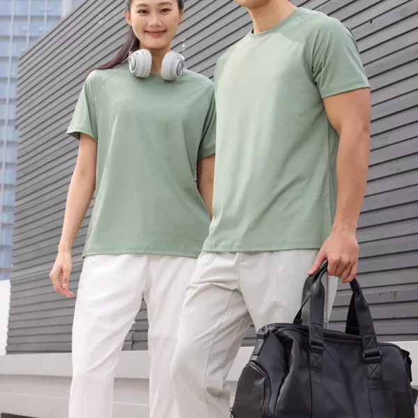 Unisex Dri Fit Training T-Shirt Breathable Short Sleeve Coolmax Sportswear for Outdoor Workouts 10