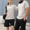 Unisex Dri Fit Training T-Shirt Breathable Short Sleeve Coolmax Sportswear for Outdoor Workouts 4