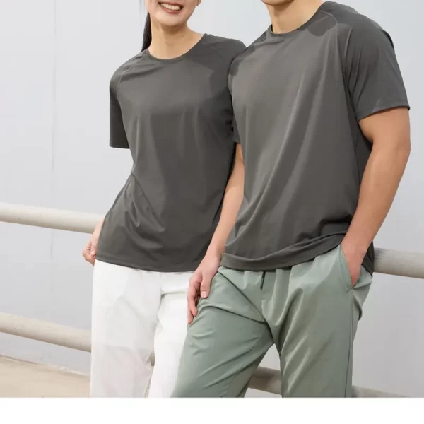 Unisex Dri Fit Training T-Shirt Breathable Short Sleeve Coolmax Sportswear for Outdoor Workouts 8