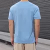 Unisex dri fit t shirts for men and women solid color light blue fabric 150G cube mesh 100% polyester 4