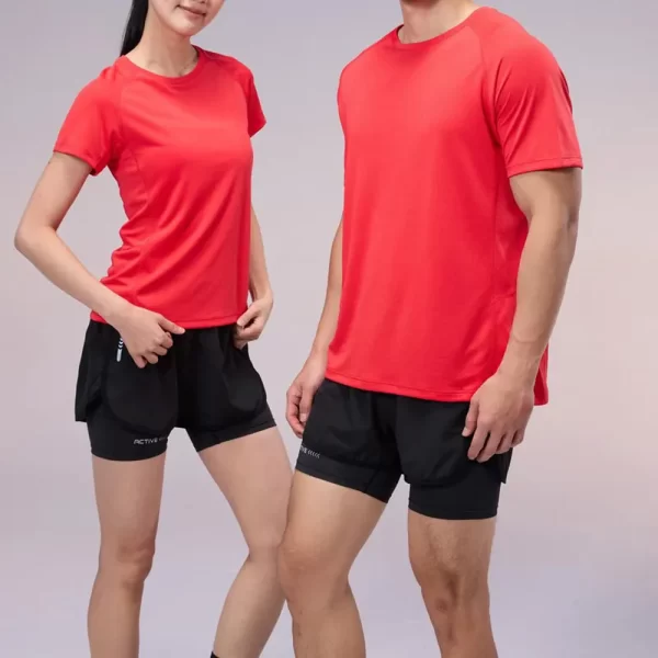 Unisex dri fit t shirts for men and women solid color red