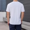 Unisex dri fit t shirts for men and women solid color white fabric 150G cube mesh 100% polyester 4