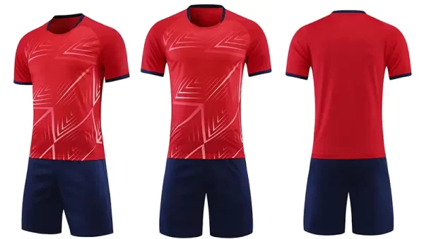 Original soccer jerseys from China wholesale red and black soccer jerseys Z109-2