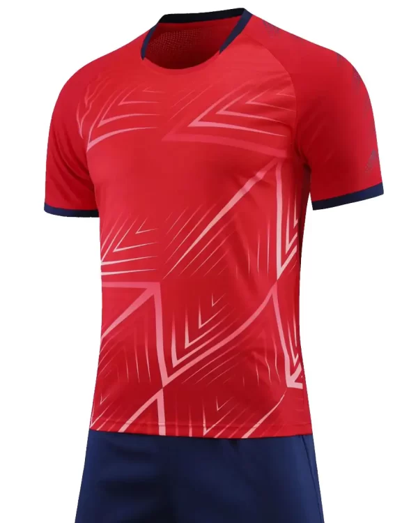 Original soccer jerseys from China wholesale red and black soccer jerseys Z109-8