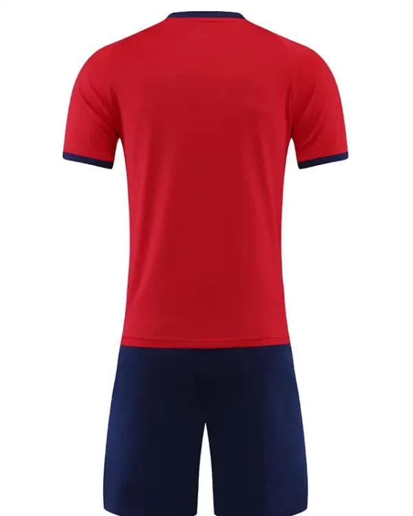 Original soccer jerseys from China wholesale red and black soccer jerseys Z109-9
